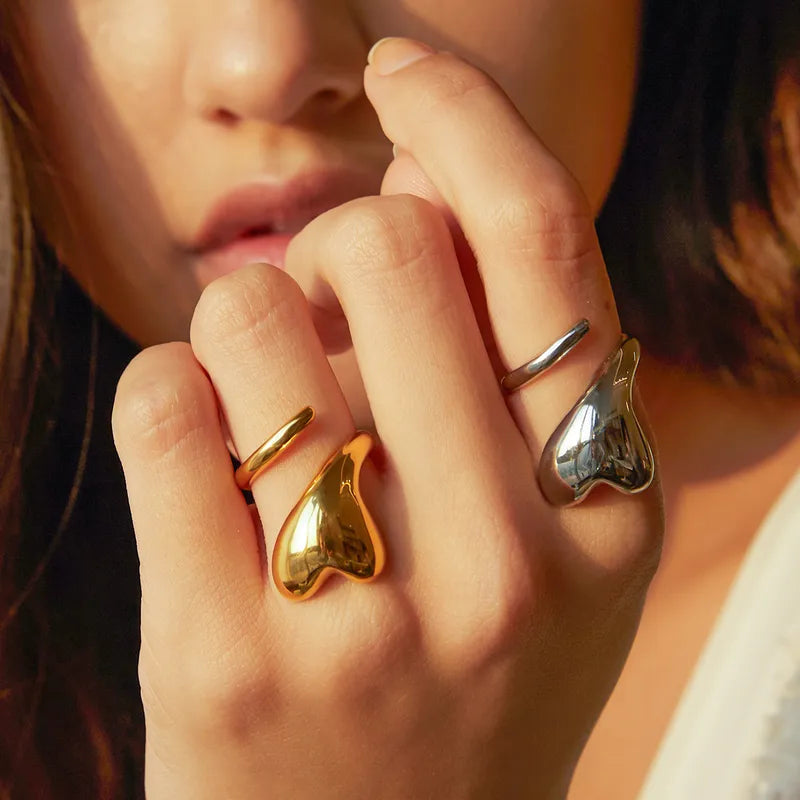 Anillo espiral corazón