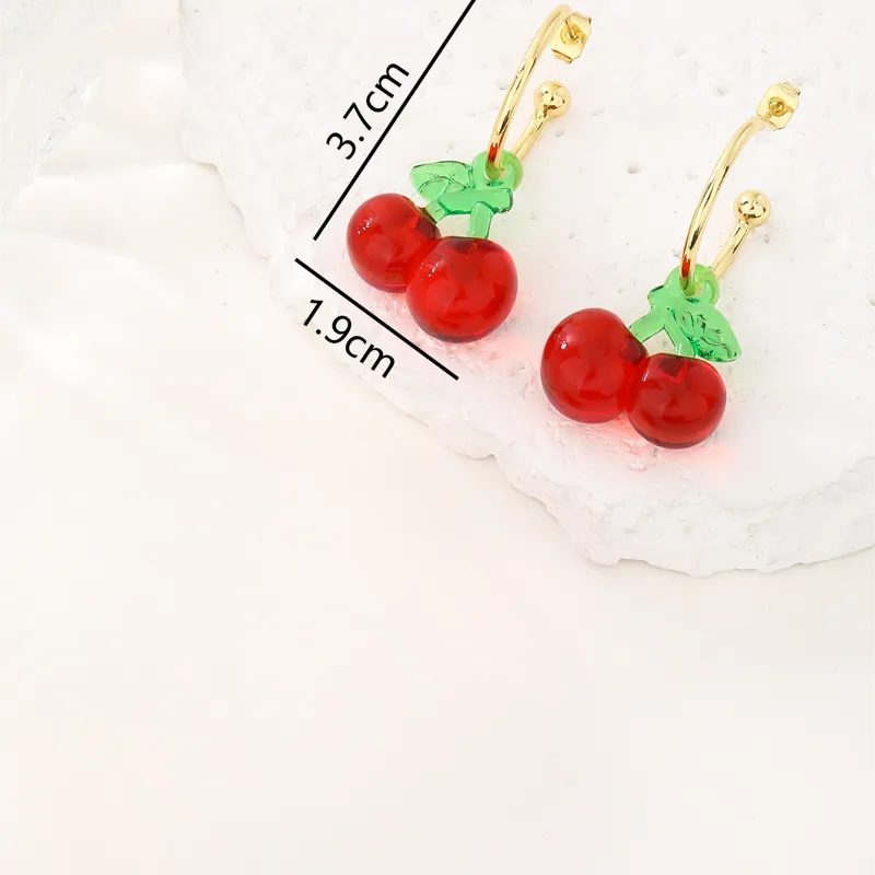 Aretes fruta resina