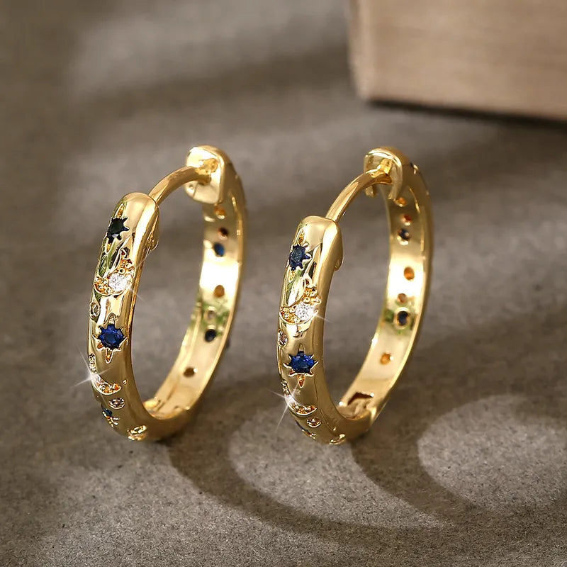 Arracadas estrella con zirconia