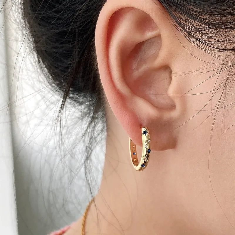 Arracadas estrella con zirconia