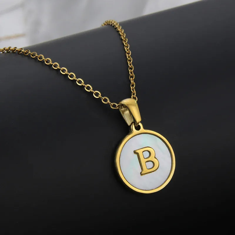 Collar circular letras Dorado