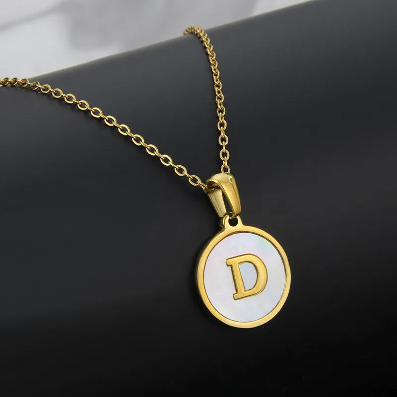 Collar circular letras Dorado