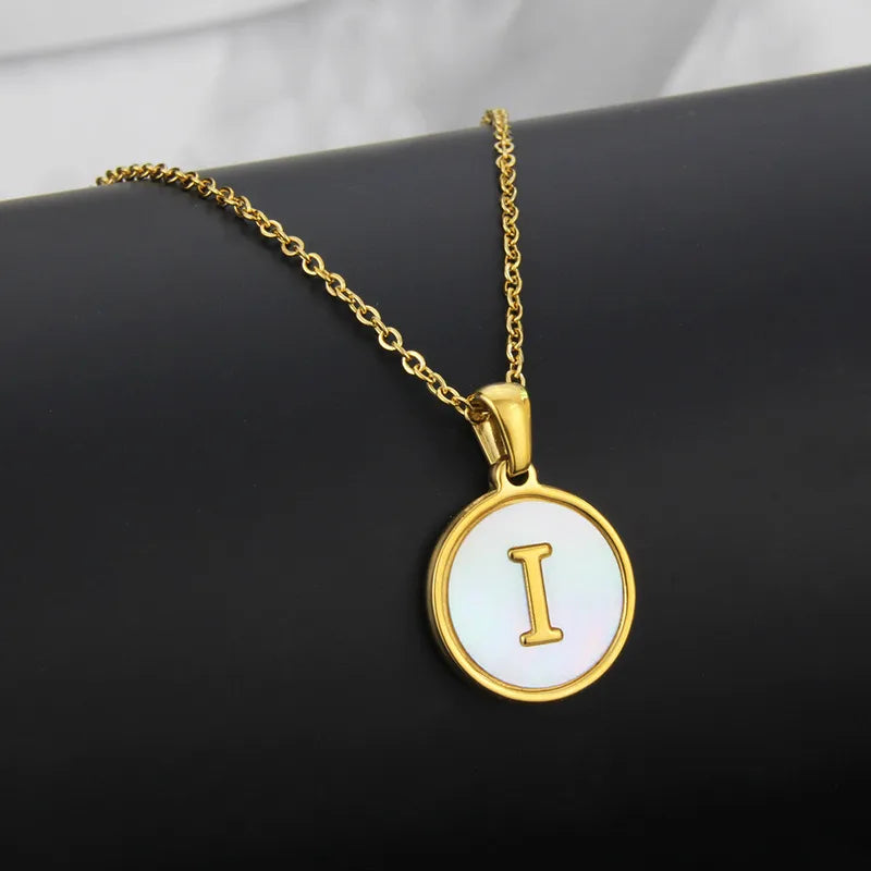 Collar circular letras Dorado