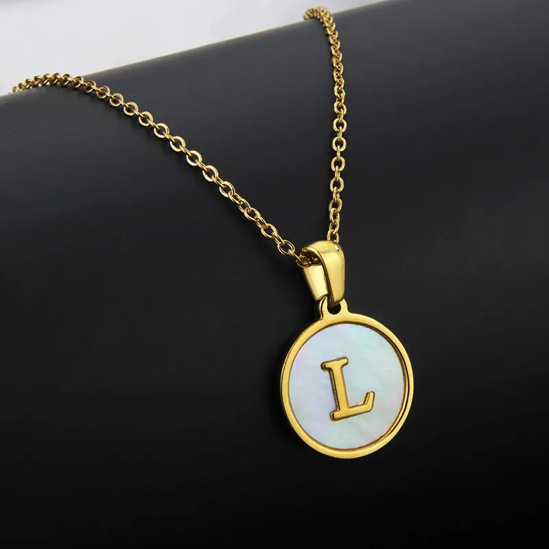 Collar circular letras Dorado