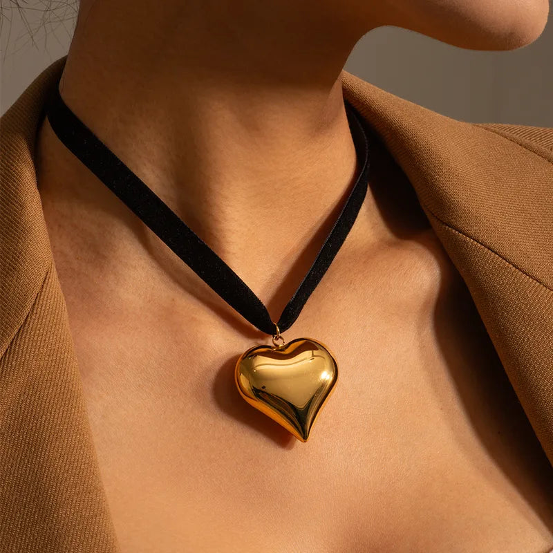 Collar Corazón Listón