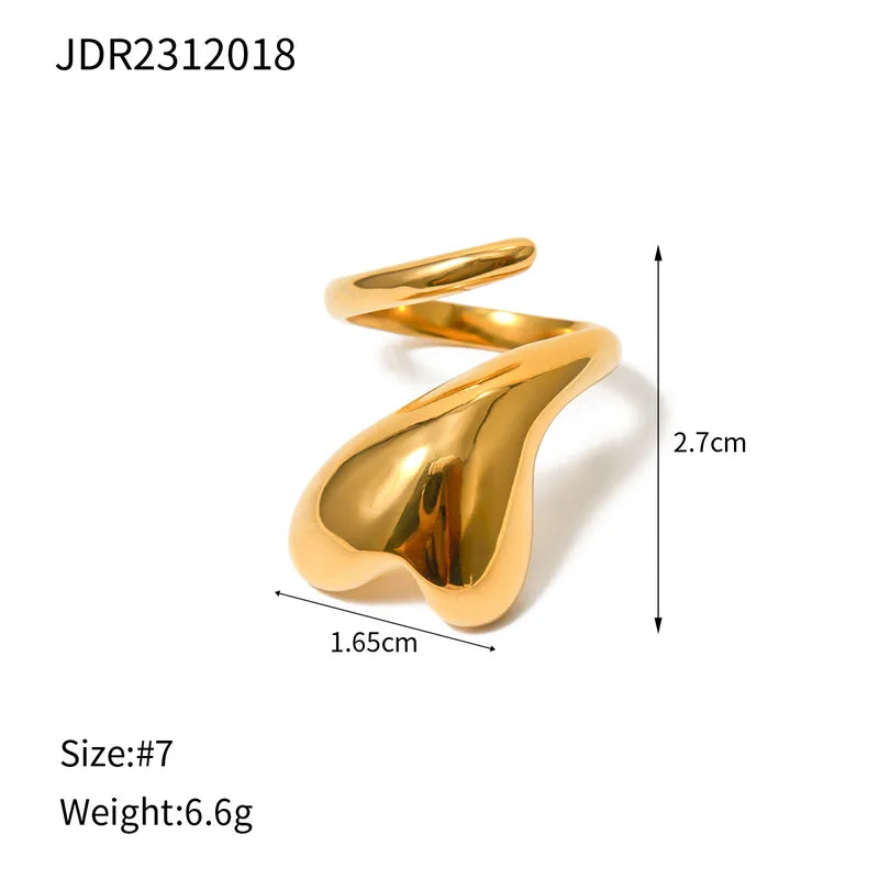 Anillo espiral corazón