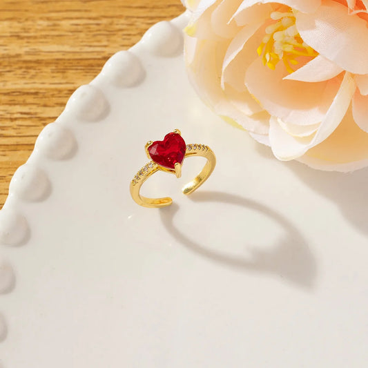 Anillo corazón Rojo