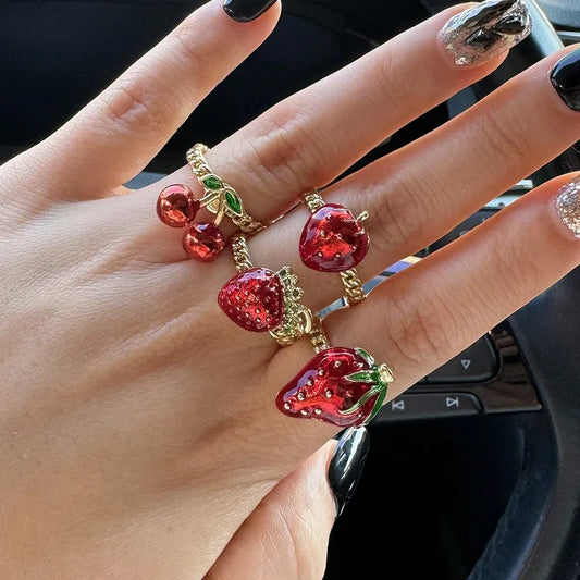 Anillos vintage frutas