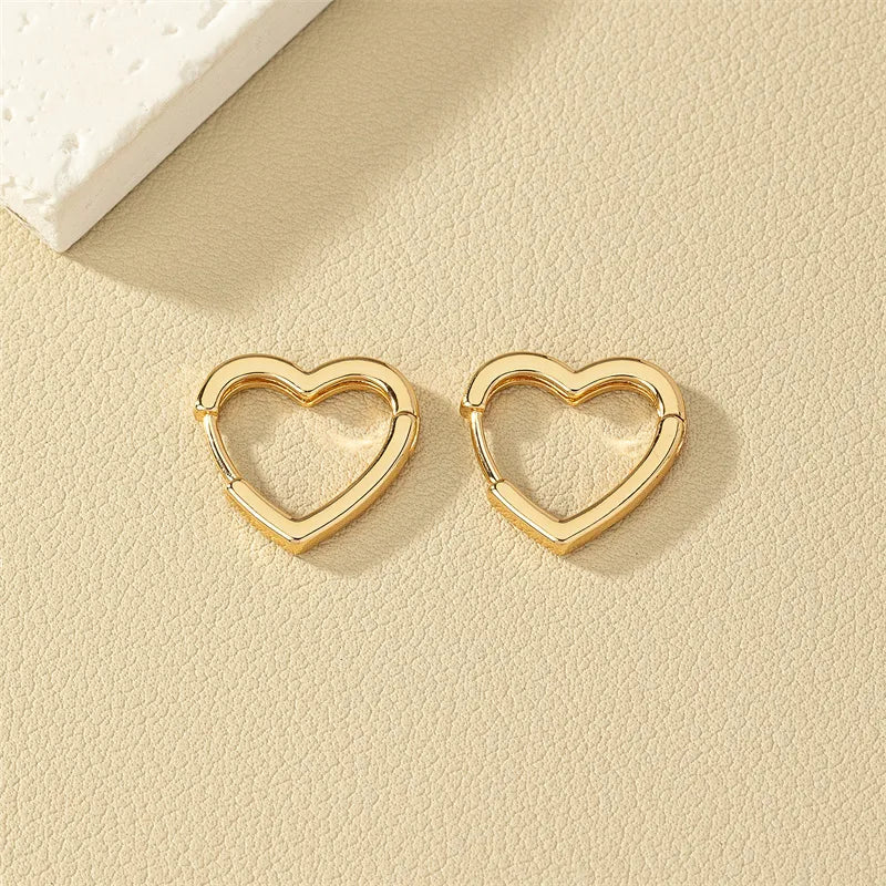 Aretes forma de corazón