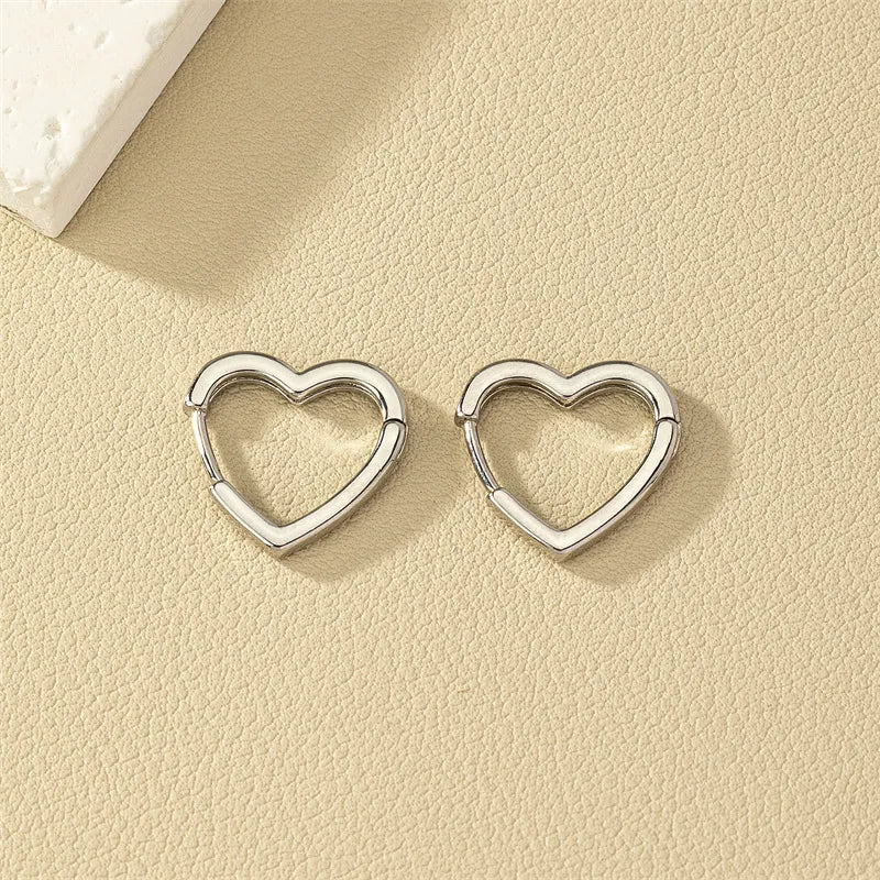 Aretes forma de corazón