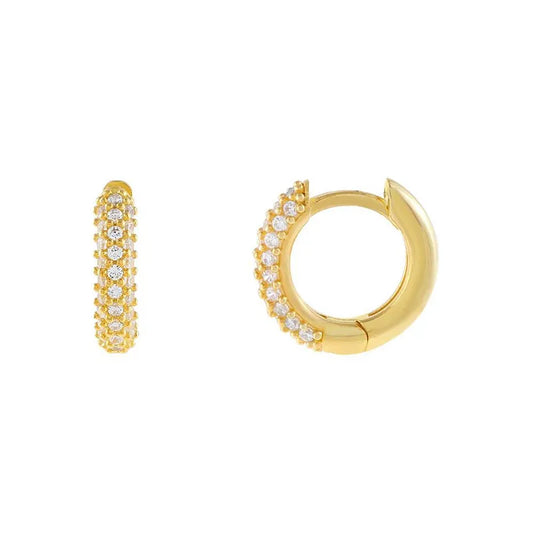 Aretes redondos con zirconia