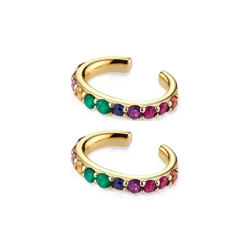 Ear cuff zirconia de colores