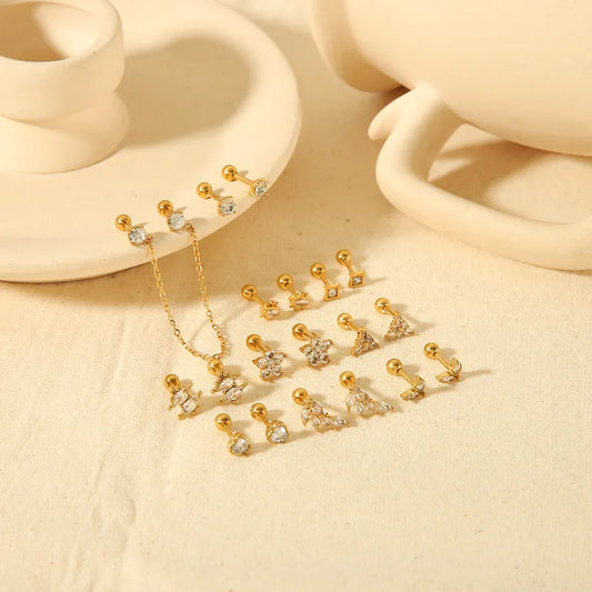 Piercing doble con cadena