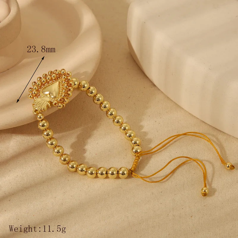 Pulsera corazón bolas